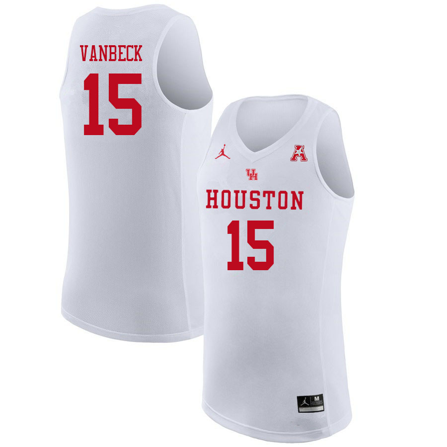 Jordan Brand Men #15 Neil VanBeck Houston Cougars College Basketball Jerseys Sale-White
